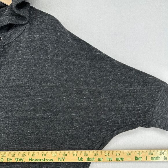 ALTERNATIVE Hoodie Womens L EARTH Sweatshirt Marled Elbow Sleeve Pullover Gray - Picture 10 of 12